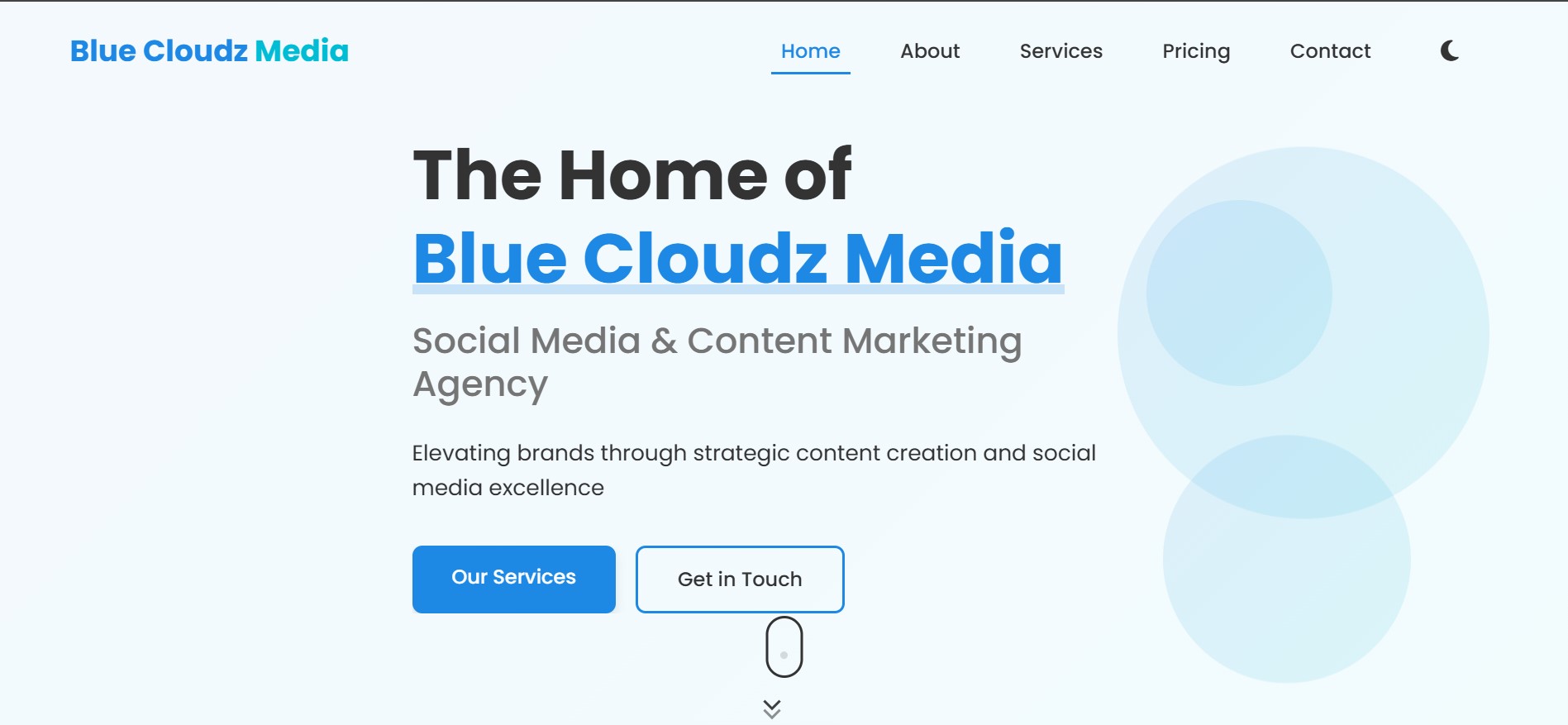 Blue Cloudz Media Website